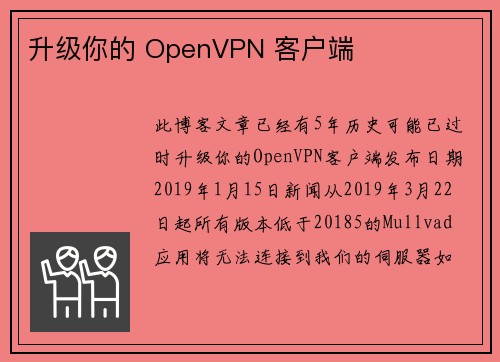 升级你的 OpenVPN 客户端 